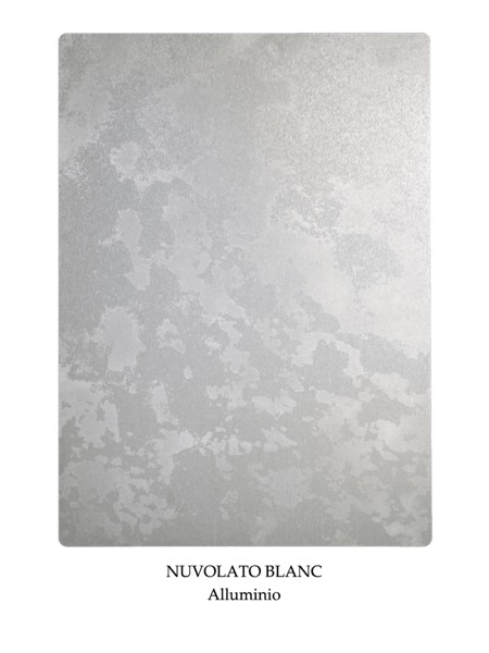 Aluminiu Nuvolato Blanc — finisaj pentru mobilier și obiecte din aluminiu lucrate manual la comandă, Mesterii lui Peshte.