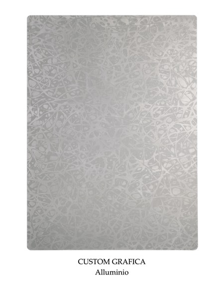 Aluminiu Custom Grafica 03 — finisaj pentru mobilier și obiecte din aluminiu lucrate manual la comandă, Mesterii lui Peshte.